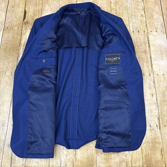 Baroni Blazer Max Davoli Drago Wool Made In Italy Size 44S - Picture 8 of 11